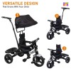 BeyBee| Beta Secure Baby Tricycle for Kids with Sun Canopy & Parents Handle and Also with a Storage Basket Back Side | Color Wheels for Boys and Girls for Age 1 to 5 yrs (Black) BeyBee| Beta Secure Baby Tricycle for Kids with Sun Canopy & Parents Handle and Also with a Storage Basket Back Side | Color Wheels for Boys and Girls for Age 1 to 5 yrs (Black)