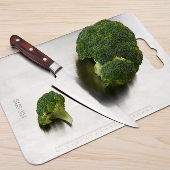 Stainless Steel Multipurpose Chopping and Cutting Board for Kitchen, Vegetables & Meat Cutting, Fruit Cutter, Heavy Durable Easy to Clean Chopping and Cutting Board