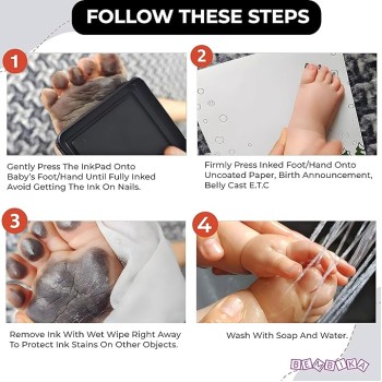 Bembika Baby Finger Print and Footprint Kit inkpad for Kids, Reusable Pad for Baby's Hand and Foot Impression Safe and Non Toxic Ink Pad for Baby Foot Prints and Handprints ? (Red) Bembika Baby Finger Print and Footprint Kit inkpad for Kids, Reusable Pad for Baby's Hand and Foot Impression Safe and Non Toxic Ink Pad for Baby Foot Prints and Handprints ? (Red)