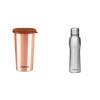 MILTON Copper Drinking Water Tumbler with Lid, 1 Piece, 480 Ml & Elate 750 Water Bottle, 635 Ml, Silver (Pack of 1) MILTON Copper Drinking Water Tumbler with Lid, 1 Piece, 480 Ml & Elate 750 Water Bottle, 635 Ml, Silver (Pack of 1)