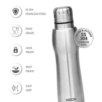 MILTON Copper Drinking Water Tumbler with Lid, 1 Piece, 480 Ml & Elate 750 Water Bottle, 635 Ml, Silver (Pack of 1) MILTON Copper Drinking Water Tumbler with Lid, 1 Piece, 480 Ml & Elate 750 Water Bottle, 635 Ml, Silver (Pack of 1)