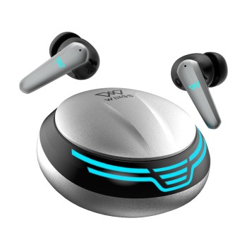 (Refurbished) Wings Phantom 450 Wireless in Ear Earbuds with Digital Battery Display, Smart ENC, 13mm Drivers, 10Hrs Total Playtime, Touch Controls - Grey