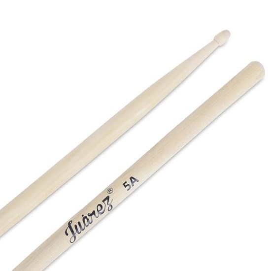 Juârez JRDS100 Wooden Drum Sticks – 5A Size, Maple Wood with Wooden Tips, Durable & Balanced for Drummers (Pair) Juârez JRDS100 Wooden Drum Sticks – 5A Size, Maple Wood with Wooden Tips, Durable & Balanced for Drummers (Pair)