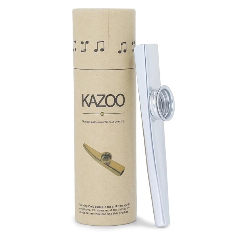 Juarez Kazoo Silver Aluminum Alloy with Five Membrane Flute Diaphragm Mouth Kazoos Musical Instruments JRKZ100 Juarez Kazoo Silver Aluminum Alloy with Five Membrane Flute Diaphragm Mouth Kazoos Musical Instruments JRKZ100