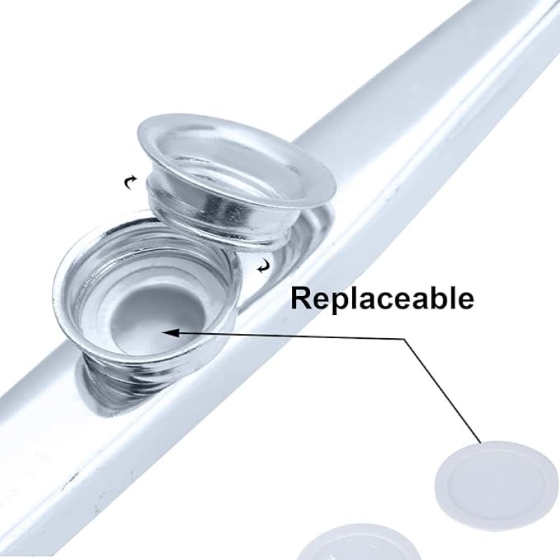 Juarez Kazoo Silver Aluminum Alloy with Five Membrane Flute Diaphragm Mouth Kazoos Musical Instruments JRKZ100 Juarez Kazoo Silver Aluminum Alloy with Five Membrane Flute Diaphragm Mouth Kazoos Musical Instruments JRKZ100