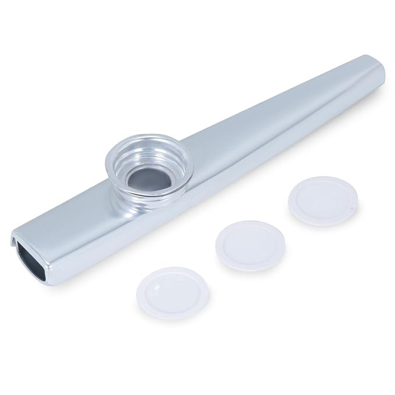 Juarez Kazoo Silver Aluminum Alloy with Five Membrane Flute Diaphragm Mouth Kazoos Musical Instruments JRKZ100 Juarez Kazoo Silver Aluminum Alloy with Five Membrane Flute Diaphragm Mouth Kazoos Musical Instruments JRKZ100