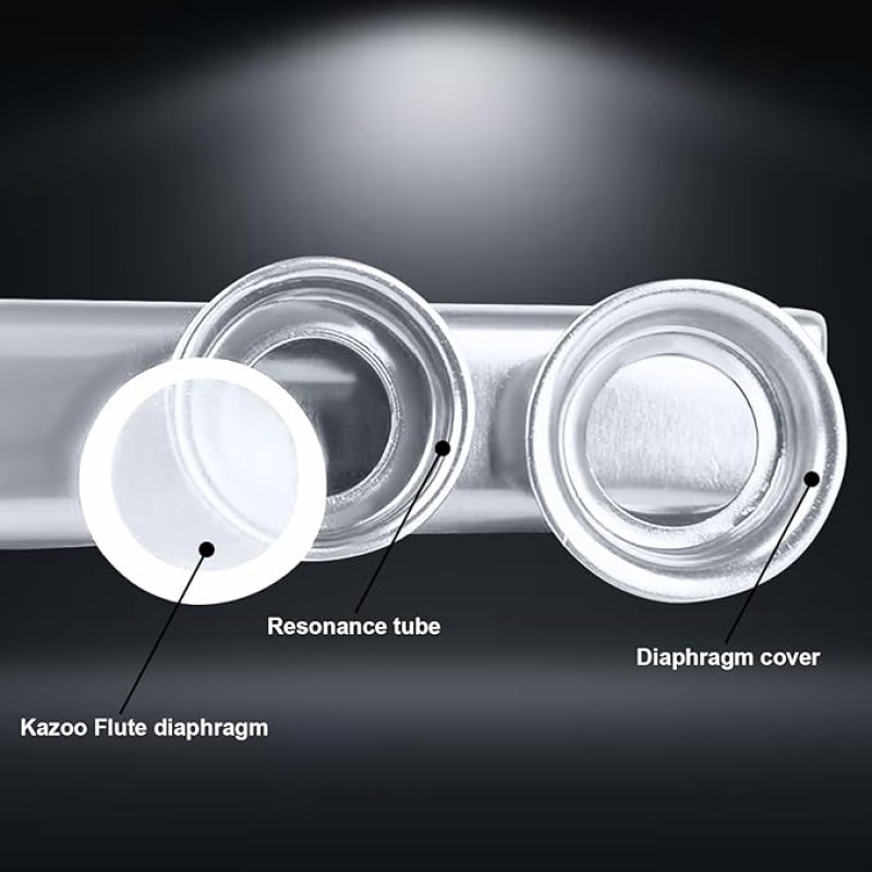 Juarez Kazoo Silver Aluminum Alloy with Five Membrane Flute Diaphragm Mouth Kazoos Musical Instruments JRKZ100 Juarez Kazoo Silver Aluminum Alloy with Five Membrane Flute Diaphragm Mouth Kazoos Musical Instruments JRKZ100