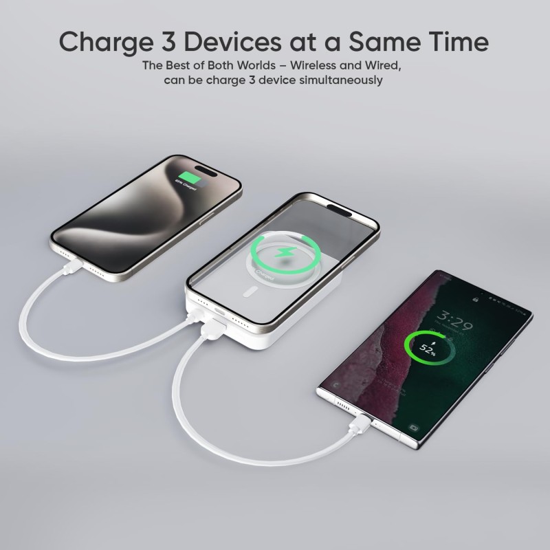 (Refurbished) iGear MagCharge Plus: 10000mAh Magsafe Power Bank, 15W Wireless/22.5W Wired Charging, Digital Display, Type-C Input & Output, Magnetic Ring for Android Phones, Phone Stand, Support iPhone 12 & Above (Refurbished) iGear MagCharge Plus: 10000mAh Magsafe Power Bank, 15W Wireless/22.5W Wired Charging, Digital Display, Type-C Input & Output, Magnetic Ring for Android Phones, Phone Stand, Support iPhone 12 & Above