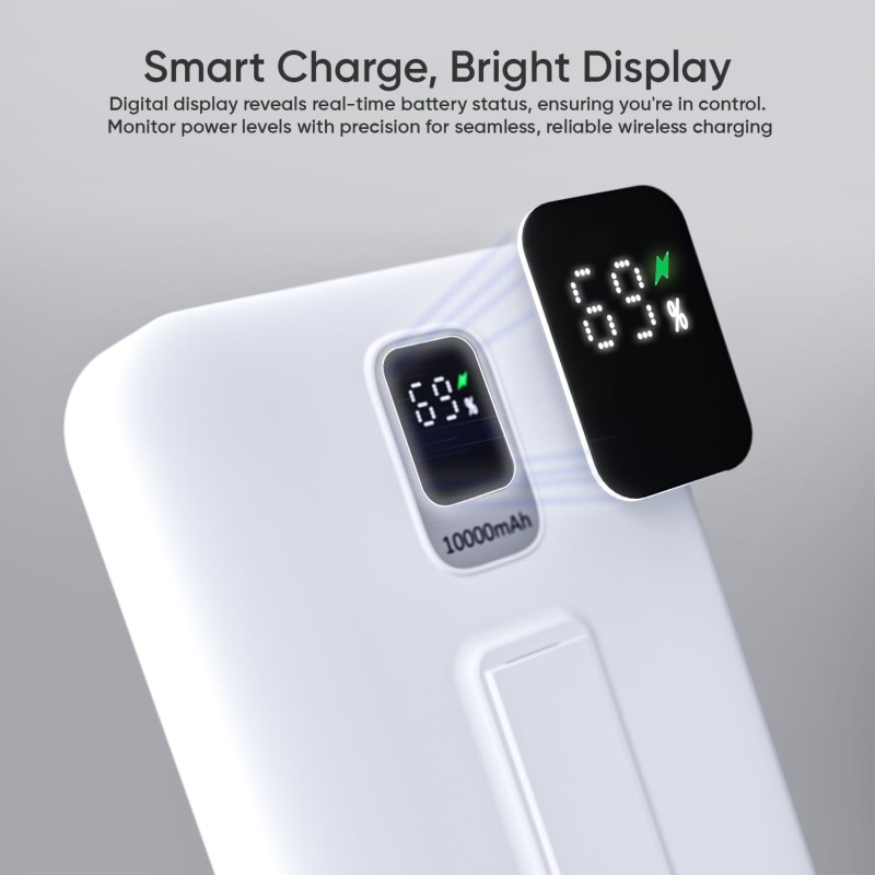 (Refurbished) iGear MagCharge Plus: 10000mAh Magsafe Power Bank, 15W Wireless/22.5W Wired Charging, Digital Display, Type-C Input & Output, Magnetic Ring for Android Phones, Phone Stand, Support iPhone 12 & Above (Refurbished) iGear MagCharge Plus: 10000mAh Magsafe Power Bank, 15W Wireless/22.5W Wired Charging, Digital Display, Type-C Input & Output, Magnetic Ring for Android Phones, Phone Stand, Support iPhone 12 & Above