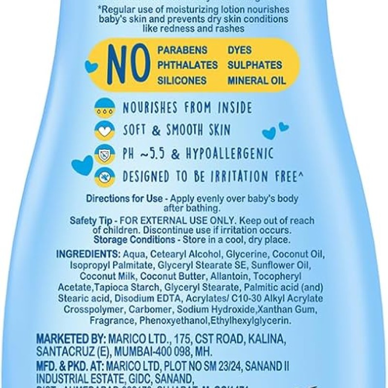 Parachute Advansed Baby Lotion for New Born Babies | Doctor Certified | Virgin Coconut Oil & Coconut Milk | Ph 5.5 | 24 Hour Moisturization | 410ml Parachute Advansed Baby Lotion for New Born Babies | Doctor Certified | Virgin Coconut Oil & Coconut Milk | Ph 5.5 | 24 Hour Moisturization | 410ml