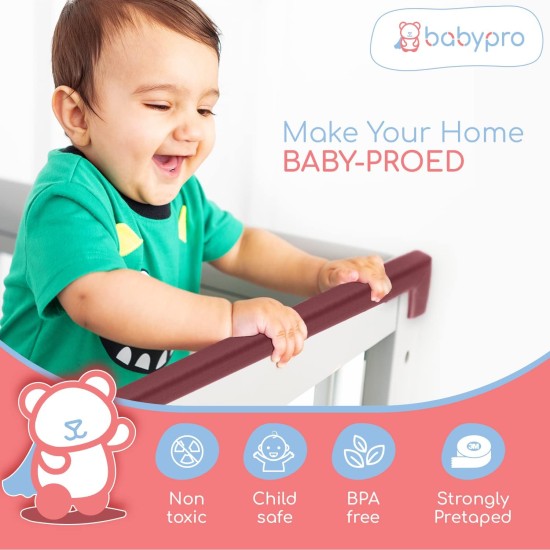 BabyPro BabyProofing Edge Guard (12mm, Pack of 1) with Strong Adhesive Tape by Certified Professional Childproofer, 2 Meter Long for Furniture Corner