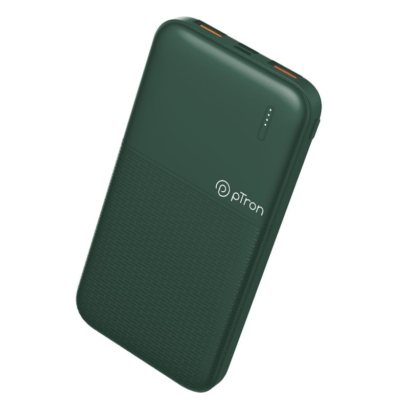 (Refurbished) pTron Dynamo 10000mAh 22.5W Power Bank Supports VOOC/Wrap/Dash USB Charging, 20W PD Fast Charging, 3 Output, 2 Input Ports Type-C/PD & Micro USB & Multiple Layers of Protection (Blue)