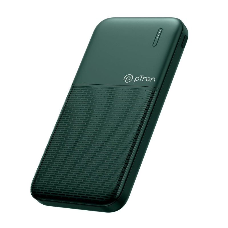 (Refurbished) pTron Dynamo 10000mAh 22.5W Power Bank Supports VOOC/Wrap/Dash USB Charging, 20W PD Fast Charging, 3 Output, 2 Input Ports Type-C/PD & Micro USB & Multiple Layers of Protection (Blue)