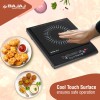 Bajaj Splendid 120TS 1200 Watts Induction Cooktop With Tact Switch | Stove Comes With 7 Pre-Set Menus | Digital Led Display | 1 Year Warranty | Black and White