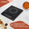 Bajaj Splendid 120TS 1200 Watts Induction Cooktop With Tact Switch | Stove Comes With 7 Pre-Set Menus | Digital Led Display | 1 Year Warranty | Black and White