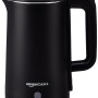 amazon basics 1.5 Liter Cool Touch Electric Kettle|1500 Watt|Stainless Steel Body|Auto Cut-Off|Triple Safety Protection(Black)
