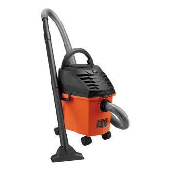 BLACK+DECKER BDWD08-B1 Wet and Dry Vacuum Cleaner with Cannister Body, 1000 W, Powerful Suction, 8L Capacity, 220V Vacuum Cleaner for Home Use, 1 Year Manufacturer Warranty(Red/Black)