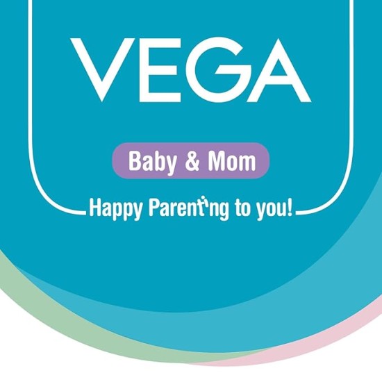 Vega Baby & Mom Comb & Brush Set - Pink | Crafted for Delicate Baby Scalp| Detangle Baby Hair Easily | Ultra Soft Nylon Bristle| Rount Tippped Tooth |Scalp Massage and Stimulation, (VBGA3-04)