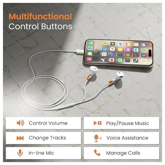 Ambrane Wired Type C in Ear Earphones with in-line Mic for Clear Calling, 1.2M Cable, 14mm Dynamic Drivers for BoostedBass, Multi-Functional Controller for Type C Enabled Mobiles (Stringz 02, Black) Ambrane Wired Type C in Ear Earphones with in-line Mic for Clear Calling, 1.2M Cable, 14mm Dynamic Drivers for BoostedBass, Multi-Functional Controller for Type C Enabled Mobiles (Stringz 02, Black)