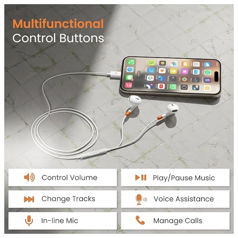 Ambrane Wired Type C in Ear Earphones with in-line Mic for Clear Calling, 1.2M Cable, 14mm Dynamic Drivers for BoostedBass, Multi-Functional Controller for Type C Enabled Mobiles (Stringz 02, Black) Ambrane Wired Type C in Ear Earphones with in-line Mic for Clear Calling, 1.2M Cable, 14mm Dynamic Drivers for BoostedBass, Multi-Functional Controller for Type C Enabled Mobiles (Stringz 02, Black)