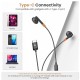 Ambrane Wired Type C in Ear Earphones with in-line Mic for Clear Calling, 1.2M Cable, 14mm Dynamic Drivers for BoostedBass, Multi-Functional Controller for Type C Enabled Mobiles (Stringz 02, Black) Ambrane Wired Type C in Ear Earphones with in-line Mic for Clear Calling, 1.2M Cable, 14mm Dynamic Drivers for BoostedBass, Multi-Functional Controller for Type C Enabled Mobiles (Stringz 02, Black)