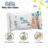 Jr. Sr. Baby Wipes with Aloe Vera, Vitamin E & Chamomile Oil | Pack of 3 | 240 Sheets Jr. Sr. Baby Wipes with Aloe Vera, Vitamin E & Chamomile Oil | Pack of 3 | 240 Sheets