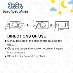 Jr. Sr. Baby Wipes with Aloe Vera, Vitamin E & Chamomile Oil | Pack of 3 | 240 Sheets