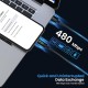 Portronics Konnect View 3A 27W Futuristic Type C to 8 Pin Unbreakable Nylon Braided Fast Charging Cable with Real Time Monitoring Led Display, Fast Data Sync, Support all Lighting Devices 1.2M Length