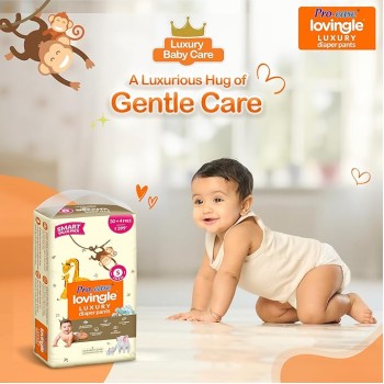 Pro-ease Lovingle Luxury Baby Diaper|Pant Style Diaper for Baby|Diaper S size|2X Preference on Absorption*IAdvanced Leakage Protection|Wetness Indicator|Easy Throw Tape|5-8 kg|69 Pieces Pro-ease Lovingle Luxury Baby Diaper|Pant Style Diaper for Baby|Diaper S size|2X Preference on Absorption*IAdvanced Leakage Protection|Wetness Indicator|Easy Throw Tape|5-8 kg|69 Pieces