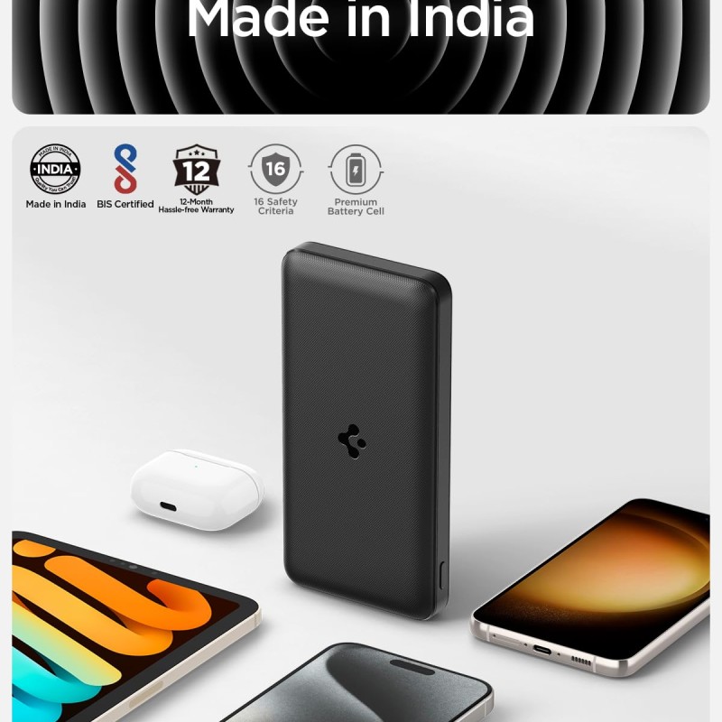 (Refurbished) Spigen ArcPack 20000mAh Power Bank, PD3.0, PPS, Fast Charging, 30.0W Max Output, 2 Type-C Ports, 1 USB-A Port - (ABS+PC, Black) (Refurbished) Spigen ArcPack 20000mAh Power Bank, PD3.0, PPS, Fast Charging, 30.0W Max Output, 2 Type-C Ports, 1 USB-A Port - (ABS+PC, Black)
