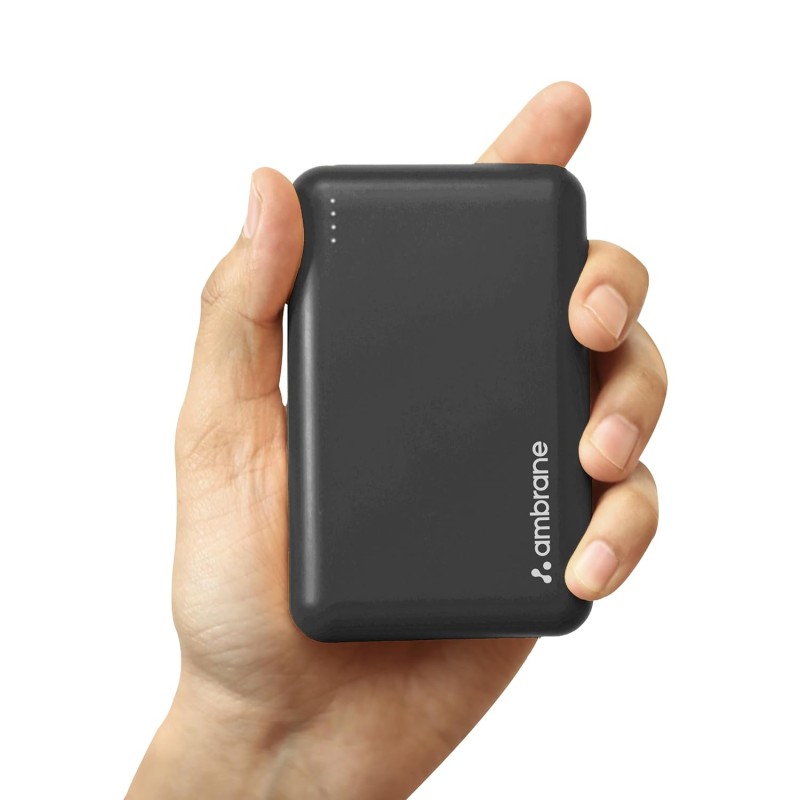 (Refurbished) Ambrane 20000 mAh Mini Power Bank with 22.5W Fast Charging, Pocket Size, Triple Output, Type C PD (Input & Output), Li-Polymer, Made in India + Type C Cable (Powerlit XL Lite, Black) (Refurbished) Ambrane 20000 mAh Mini Power Bank with 22.5W Fast Charging, Pocket Size, Triple Output, Type C PD (Input & Output), Li-Polymer, Made in India + Type C Cable (Powerlit XL Lite, Black)