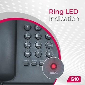 Beetel G10 Newly Launched, Corded Landline Phone, Ringer LED Indication, Desk and Wall Mountable, 3 Step Ringer Volume Control, Tone/Puls/Flash/Pause/Redial, TEC Certified (G10 Black) Beetel G10 Newly Launched, Corded Landline Phone, Ringer LED Indication, Desk and Wall Mountable, 3 Step Ringer Volume Control, Tone/Puls/Flash/Pause/Redial, TEC Certified (G10 Black)