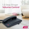 Beetel G10 Newly Launched, Corded Landline Phone, Ringer LED Indication, Desk and Wall Mountable, 3 Step Ringer Volume Control, Tone/Puls/Flash/Pause/Redial, TEC Certified (G10 Black)