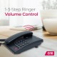 Beetel G10 Newly Launched, Corded Landline Phone, Ringer LED Indication, Desk and Wall Mountable, 3 Step Ringer Volume Control, Tone/Puls/Flash/Pause/Redial, TEC Certified (G10 Black)