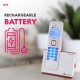Beetel X75 2.4Ghz Cordless Landline Phone,Dual Mode DTMF/FSK,1 Line 7segment LCD Display & Blue LED Backlit,Illuminated Keypad,2 Way Speaker Phone,6 Step Ringer Volume Control(Red/White)(X75)