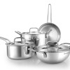 Bergner TriPro TriPly Stainless Steel 7 Pcs Cookware Set - 20cm Deep Kadai (1.5 L), 20cm Sautepan (1.2 L), 16cm Saucepan (1.7 L), 20cm Casserole (3 L), 3 Stainless Steel Lids, Induction Bottom, Silver Bergner TriPro TriPly Stainless Steel 7 Pcs Cookware Set - 20cm Deep Kadai (1.5 L), 20cm Sautepan (1.2 L), 16cm Saucepan (1.7 L), 20cm Casserole (3 L), 3 Stainless Steel Lids, Induction Bottom, Silver