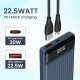 Portronics Luxcell B 10K 10000 mAh 22.5W Fast Charging Power Bank, Ultra Slim Power Bank with Mach USB-A Output, Type C PD Output, Type C Input, Wake Up Button(Dark Blue) Portronics Luxcell B 10K 10000 mAh 22.5W Fast Charging Power Bank, Ultra Slim Power Bank with Mach USB-A Output, Type C PD Output, Type C Input, Wake Up Button(Dark Blue)