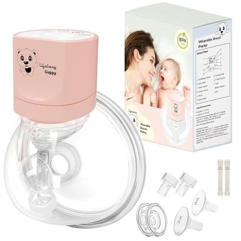 Lifelong Cuppy Milk Wearable Breast Pump Electric for Feeding Mothers - Hands Free Breast Feeding Machine |Rechargeable| BPA free| 3 Modes 10 levels | 18, 21, 24 Flange Size| 1 Yr Warranty on Motor