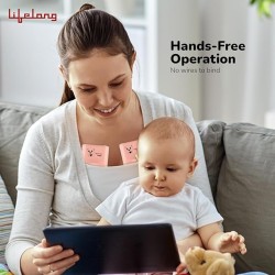 Lifelong Cuppy Milk Wearable Breast Pump Electric for Feeding Mothers - Hands Free Breast Feeding Machine |Rechargeable| BPA free| 3 Modes 10 levels | 18, 21, 24 Flange Size| 1 Yr Warranty on Motor
