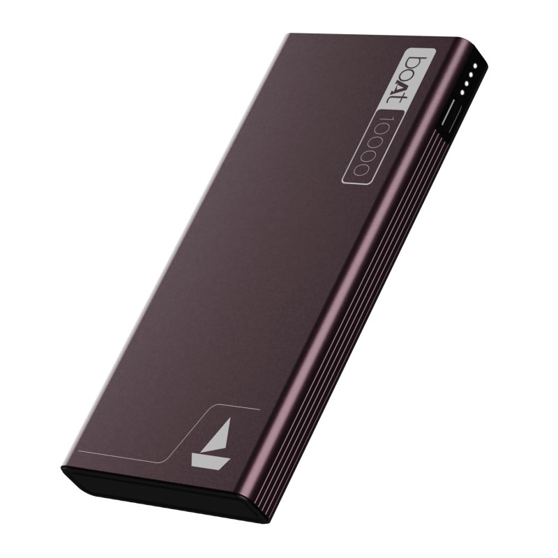 (Refurbished) Boat Energyshroom PB300 10000 mAh 22.5W Fast Charging Power Bank (2X Output Ports, Supports Android,iPhone,Tablets,Earbuds) (Burgundy), USB Type C