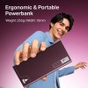 (Refurbished) Boat Energyshroom PB300 10000 mAh 22.5W Fast Charging Power Bank (2X Output Ports, Supports Android,iPhone,Tablets,Earbuds) (Burgundy), USB Type C