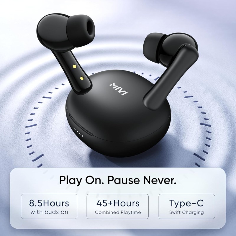 (Refurbished) Mivi DuoPods i2 True Wireless Earbuds - 45H+ Playtime, HD Calls, Fast Charging, 13mm Bass Drivers, IPX4 Sweatproof, v5.3 Bluetooth in Ear Ear Buds Wireless, Made in India (Refurbished) Mivi DuoPods i2 True Wireless Earbuds - 45H+ Playtime, HD Calls, Fast Charging, 13mm Bass Drivers, IPX4 Sweatproof, v5.3 Bluetooth in Ear Ear Buds Wireless, Made in India