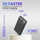 Portronics Luxcell Mini 10K Advanced 10000 mAh Nano Power Bank with 22.5W Max Output, LED Indicator, Mach USB-A Output, Type C PD Output, Type C Input, Wake Up Button(Black)