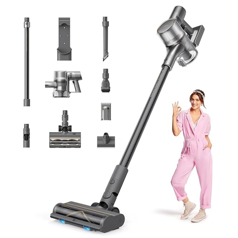 DREAME R20 Cordless Vacuum Cleaner with Dual Brush Head, Smart Stick Handheld Vacuum?Powerful Rechargeable Vacuum Cleaner, 90 Mins Max Runtime, Perfect for Hard Floor Carpet Pet Hair DREAME R20 Cordless Vacuum Cleaner with Dual Brush Head, Smart Stick Handheld Vacuum?Powerful Rechargeable Vacuum Cleaner, 90 Mins Max Runtime, Perfect for Hard Floor Carpet Pet Hair