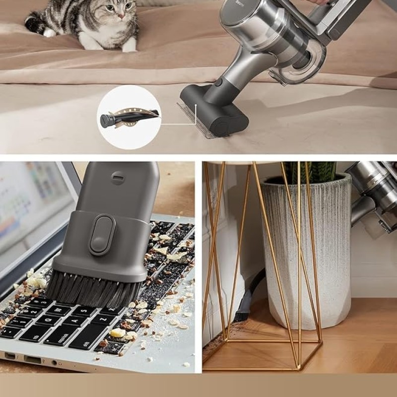 DREAME R20 Cordless Vacuum Cleaner with Dual Brush Head, Smart Stick Handheld Vacuum?Powerful Rechargeable Vacuum Cleaner, 90 Mins Max Runtime, Perfect for Hard Floor Carpet Pet Hair DREAME R20 Cordless Vacuum Cleaner with Dual Brush Head, Smart Stick Handheld Vacuum?Powerful Rechargeable Vacuum Cleaner, 90 Mins Max Runtime, Perfect for Hard Floor Carpet Pet Hair