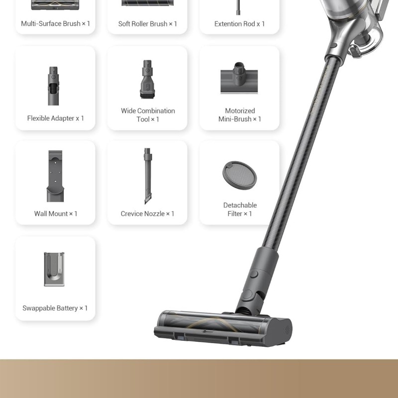 DREAME R20 Cordless Vacuum Cleaner with Dual Brush Head, Smart Stick Handheld Vacuum?Powerful Rechargeable Vacuum Cleaner, 90 Mins Max Runtime, Perfect for Hard Floor Carpet Pet Hair DREAME R20 Cordless Vacuum Cleaner with Dual Brush Head, Smart Stick Handheld Vacuum?Powerful Rechargeable Vacuum Cleaner, 90 Mins Max Runtime, Perfect for Hard Floor Carpet Pet Hair
