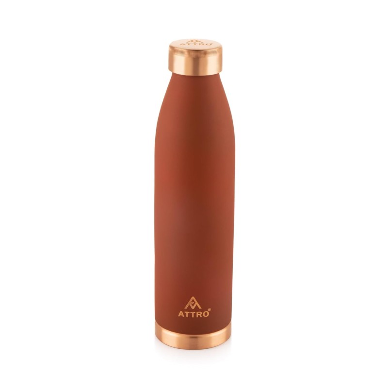 Attro Setu 1000ml Copper Bottle Matte Finish Authentic Bottle Improve Your Immunity, Brain, Nervous System & Healthy Skin Natural Ayurveda Benefits-Rust Orange Attro Setu 1000ml Copper Bottle Matte Finish Authentic Bottle Improve Your Immunity, Brain, Nervous System & Healthy Skin Natural Ayurveda Benefits-Rust Orange
