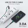 Portronics Konnect X 3A Unbreakable Nylon Braided USB to Type C Fast Charging Cable 2M Long, Supports All Type C Smartphones and Devices(Black) Portronics Konnect X 3A Unbreakable Nylon Braided USB to Type C Fast Charging Cable 2M Long, Supports All Type C Smartphones and Devices(Black)