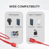 Portronics Konnect X 60W 6A USB-A to Type C Fast Charging Cable With WARP/DASH/VOOC/SuperVOOC/FLASH Charging Support, Compatible with OnePlus, Oppo, iPhone 15 & other Type C Smartphone & Devices(Red)
