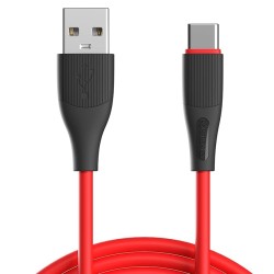 Portronics Silklink 3A USB to Type C Fast charging Cable for Type C Smartphone and Devices,Premium Silicon Cable, 1M (Red) Portronics Silklink 3A USB to Type C Fast charging Cable for Type C Smartphone and Devices,Premium Silicon Cable, 1M (Red)